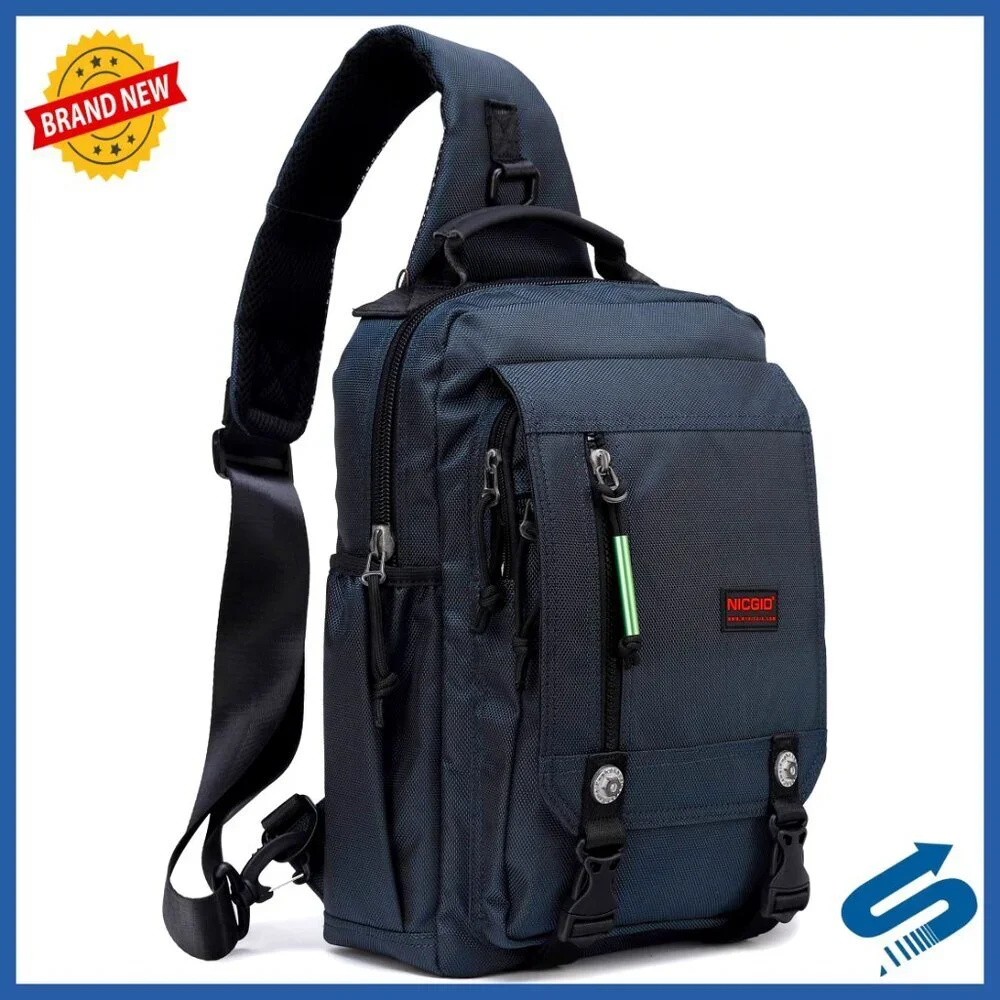 Sling Backpack Crossbody Messenger Bag Travel Outdoor Durable Water Resistant